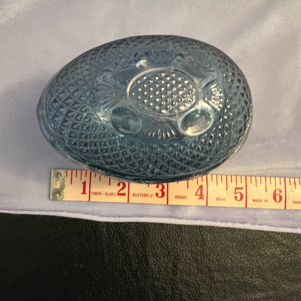 Beautiful blue crystal irredesent egg